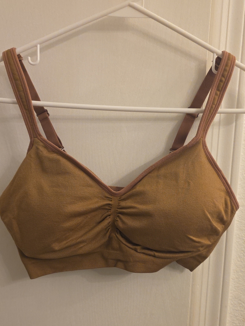 Popilush Everyday Seamless Ruched Bralette in Brown